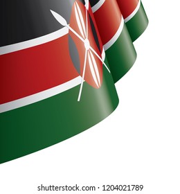 Kenya flag, vector illustration on a white background
