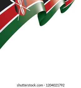 Kenya flag, vector illustration on a white background