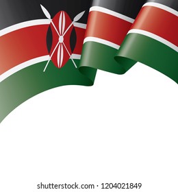 Kenya flag, vector illustration on a white background