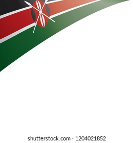Kenya flag, vector illustration on a white background