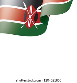 Kenya flag, vector illustration on a white background