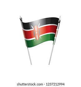 Kenya flag, vector illustration on a white background