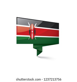 Kenya flag, vector illustration on a white background