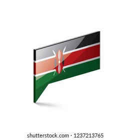 Kenya flag, vector illustration on a white background