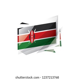 Kenya flag, vector illustration on a white background