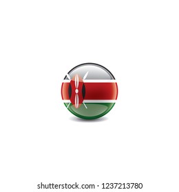 Kenya flag, vector illustration on a white background