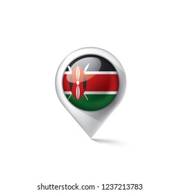Kenya flag, vector illustration on a white background