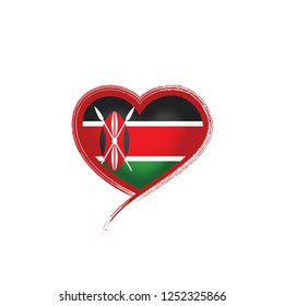Kenya flag, vector illustration on a white background