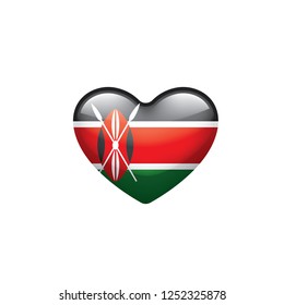 Kenya flag, vector illustration on a white background