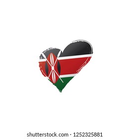 Kenya flag, vector illustration on a white background