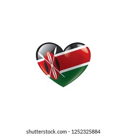 Kenya flag, vector illustration on a white background