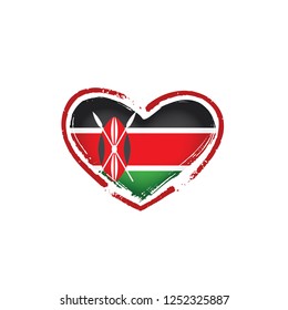 Kenya flag, vector illustration on a white background