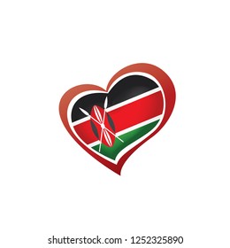Kenya flag, vector illustration on a white background
