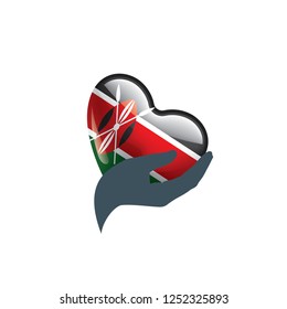 Kenya flag, vector illustration on a white background