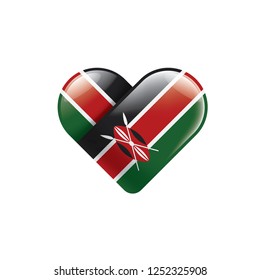 Kenya flag, vector illustration on a white background