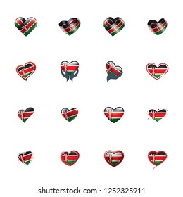 Kenya flag, vector illustration on a white background