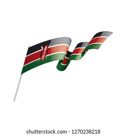 Kenya flag, vector illustration on a white background