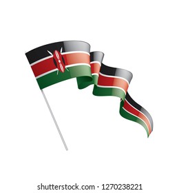 Kenya flag, vector illustration on a white background