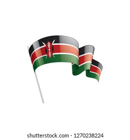 Kenya flag, vector illustration on a white background