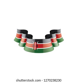 Kenya flag, vector illustration on a white background