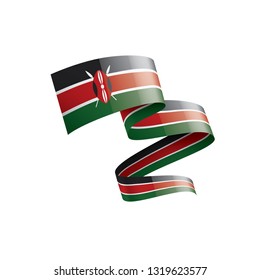 Kenya flag, vector illustration on a white background