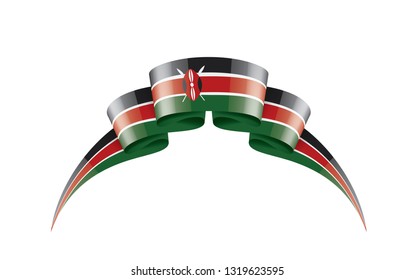 Kenya flag, vector illustration on a white background