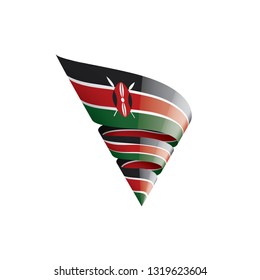 Kenya flag, vector illustration on a white background