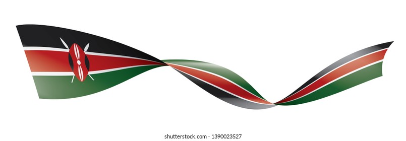Kenya flag, vector illustration on a white background