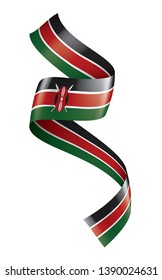 Kenya flag, vector illustration on a white background