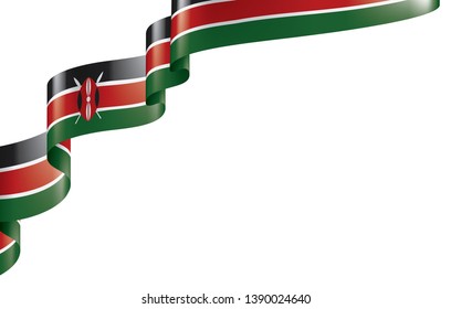 Kenia-Flagge, Vektorgrafik auf weißem Hintergrund