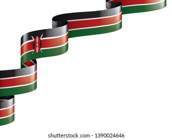 Kenya flag, vector illustration on a white background