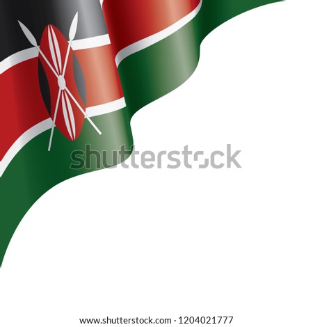 Kenya flag, vector illustration on a white background