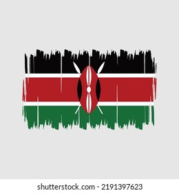 Vector de la bandera de Kenia. Bandera nacional