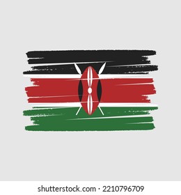 Vector de la bandera de Kenia. Bandera nacional