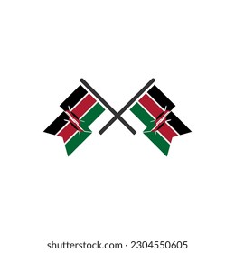Indicadores de Kenia conjunto de iconos, símbolo del símbolo del día de la independencia de Kenia