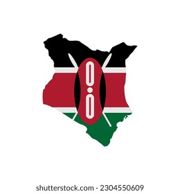 Kenya flags icon set, Kenya independence day icon set vector sign symbol