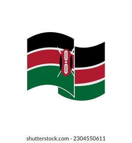 Kenya flags icon set, Kenya independence day icon set vector sign symbol