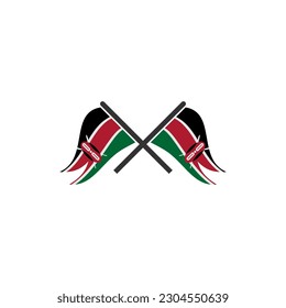 Kenya flags icon set, Kenya independence day icon set vector sign symbol