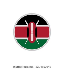 Kenya-Flaggen Symbol Set, Kenya-Unabhängigkeitstag Symbol gesetzt Vektorsymbol