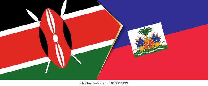 Kenya Haiti Flags Two Vector Flags Stock Vector (Royalty Free ...