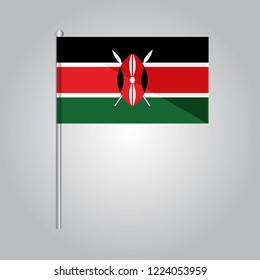 Kenya Icon vector illustration,National flag for country of Kenya isolated, banner vector illustration. Vector illustration eps10.