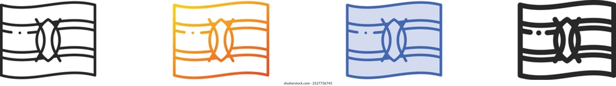 kenya icon.Thin Linear, Gradient, Blue Stroke and bold Style Design Isolated On White Background