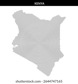 Kenya illustration with concentric circles for depth and terrain.