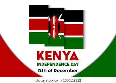 Kenya Independence Day 12th December. Poster, card, banner, background design. Vector ilustration. EPS 10