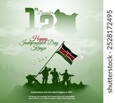 Kenya Independence Day greeting card design for social media post