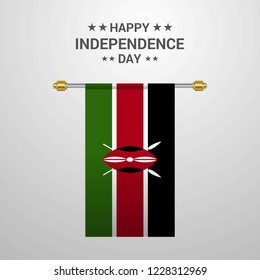 Kenya Independence day hanging flag background