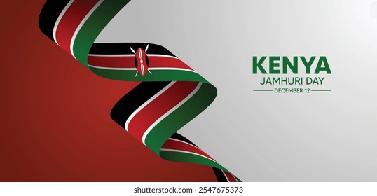 Kenya independence day Jamhuri day 12 December vector poster