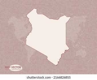 Kenya map of abstract modern vector design illustration.