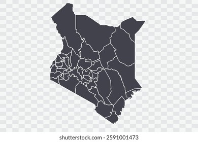 Kenya Map Anchor Color on White Background quality files Png