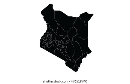 Kenya map black color